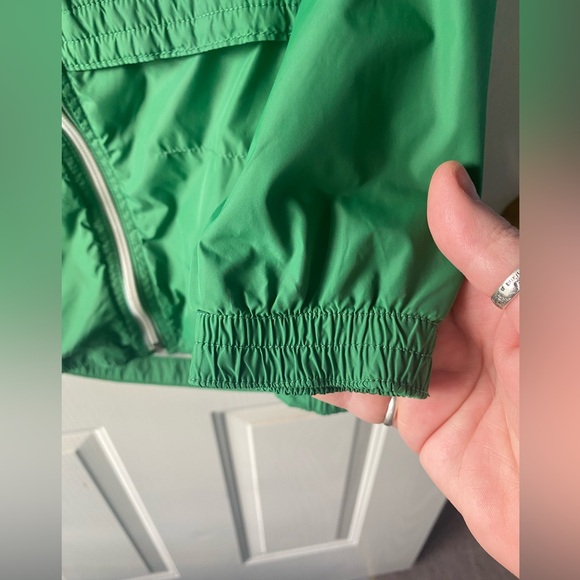 babyGap Green Hooded Windbreaker W/Front Pockets. Gray Jersey Knit Lining. Sz.3Y - Picture 8 of 11